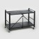 Folding rack on wheels, 2 shelves, 71.5 × 34 × 55, black matte color