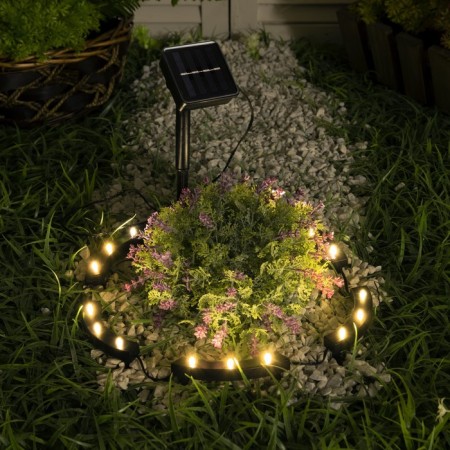 Garden lamp on the sunny battery "Hoop", 15 LED, glow warm white