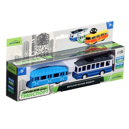 Set "City Transport", inertial, metal, trolley + train-5