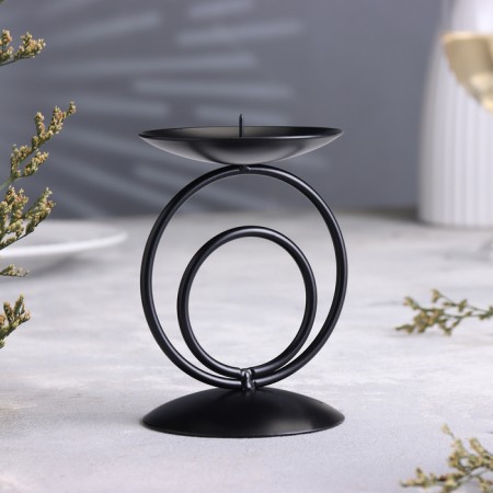 Sunser "Sunset" metal per 1 candle, 8.3x11 cm, black-1