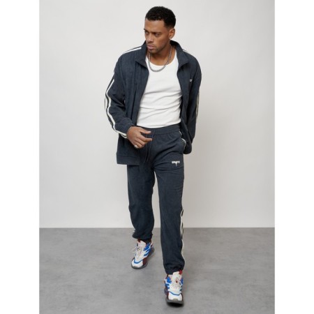 Male tracksuit, size 52, dark gray color-14