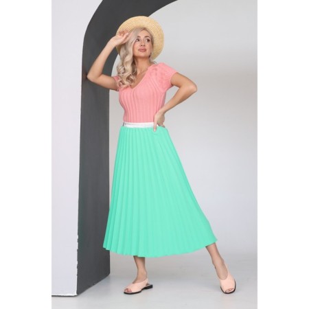 Women's skirt, size 48, mint color-4
