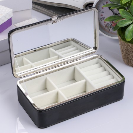 Casket to the leatherette for jewelry "Mini" black 5.6x18.2x10.2 cm-1