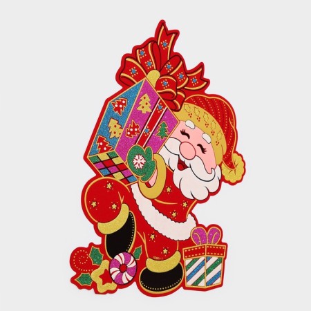 Decorative sticker "Grandfather Frost with gifts" 44x32 cm-2