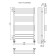 Terminus water heated towel rail "Neus" P12, 500x800 mm, chrome
