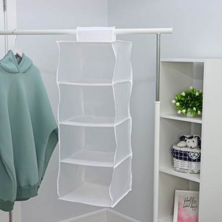 Suspension COVFR, 4 departments, 80 × 30 × 30 cm, white color-2