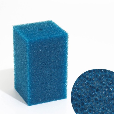 Rectangular sponge for filter No. 15, coarse, 12 x 12 x 20 cm, blue