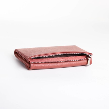Women's wallet on magnet, pink color-3