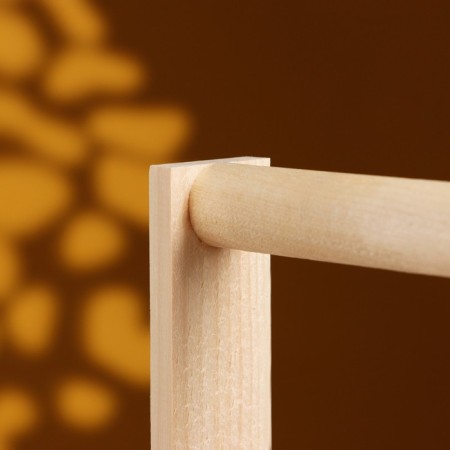 Kashpo wooden 20 × 16 × 9.5 (22) cm Eleagant "Classic", with a pen, natural-3