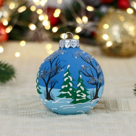 Ball "Raspberry Sunset", 80 mm., In gift packaging-1