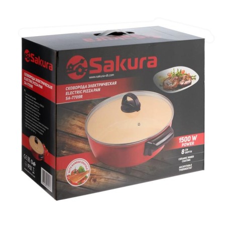 Electric pan Sakura SA-7709R, 1360 W, D = 30, depth 8 cm-6