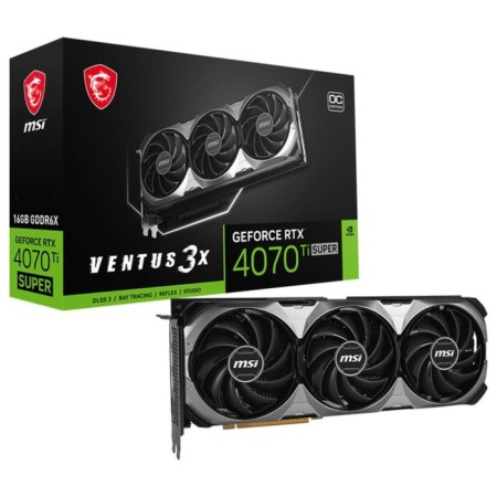 Video Card MSI PCI-E 4.0 RTX 4070 TI Super 16G Ventus 3x OC NVIDIA GeForce RTX 4070TI SUPER 107483-4