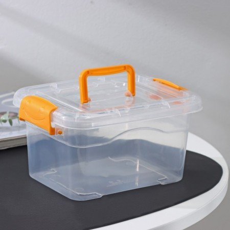 Container for storage of a deed, 20 × 15 × 10.5 cm, cover with a handle on the latch, color mix-6