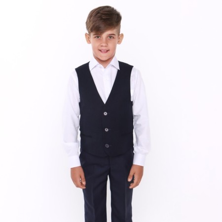 School vest for a boy, dark blue, height 152 (38/m)-2
