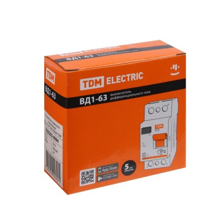 RCD TDM VD1-63, 2P, 50 A, 500MA, SQ0203-0094-5