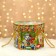 New Year. Gift box New Year's hexagon Small "Malachite" with rope handles, 210x210x185 mm.