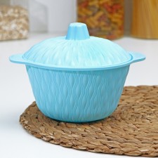 Bowl with a lid of a share, 19 × 16 × 15.5 cm, color mix