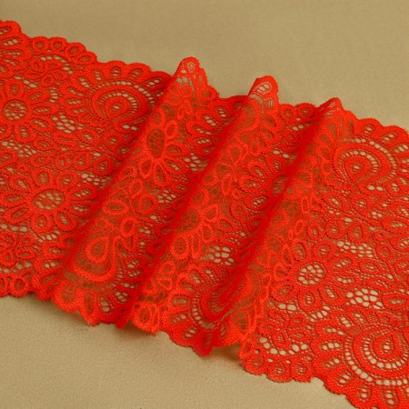 Lace elastic fabric, 190 mm × 2.7 ± 0.5 m, red color-2