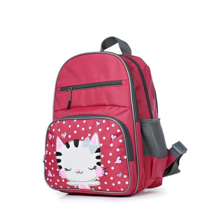 School backpack, 265x370x165 cm, raspberry