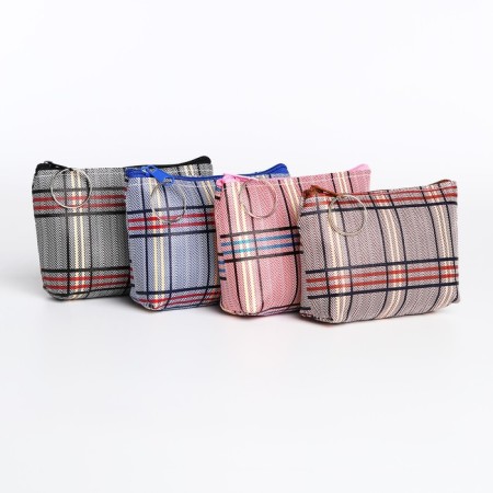 Women's wallet with zipper, color mix