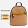 Women's backpack made of artificial leather, cosmetic bag, Otara, beige/yellow color
