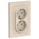 Double SE AtlasDesign, 16 A, 250 V, built -in, with salary, IP20, beige, Atn000224