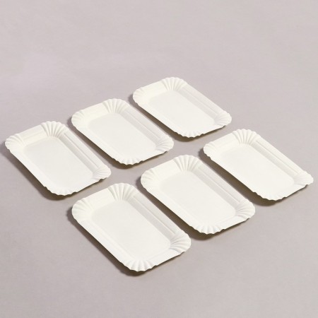 Set of disposable dishes, 6 pcs, pink color-4
