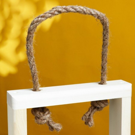 Wooden Kashpo 46 × 15 × 4 cm with 3 flasks 15 cm "Extra frame", we give the handle beautifully-3
