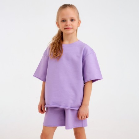 Kids (T -shirt, shorts) minku: casual collection lilac color, height 104-5