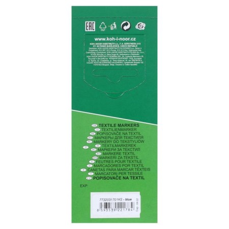 Fabric marker 3.0 mm Koh-I-Noor 3203/17, letter length 500 m, blue-5