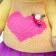 Soft toy "Bunny mi in a sweater with a heart", 25 cm