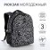 Backpack from textiles on lightning, Erich Krause, 1 pocket, black/white color