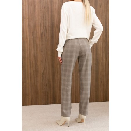 Female trousers, size 50, beige color 60618-1