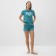 Homemade female set (T -shirt, shorts), turquoise color, size 52