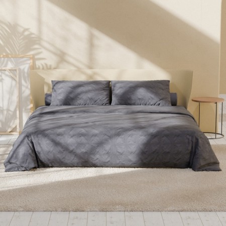 Lovelife linen Duet Texture: Dark Gray, 143x215CM-2pcs, 230x240cm, 50x70cm-2pcs, microfiber, 110g/m-2