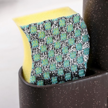 A dispenser for a detergent with a stand for the sponge and brushes “minimum”, 350 ml, the color of a light brown-1