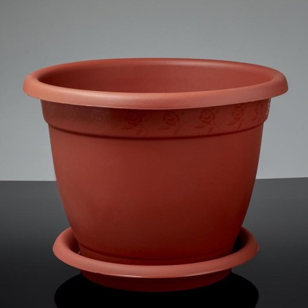 Pot with Borneo Podon, 25.8 liters, terracotta color