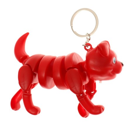 Developing toy "dog" light on a keychain, color mix