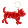 Developing toy "dog" light on a keychain, color mix