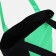 Textile bag on lightning, black/green color