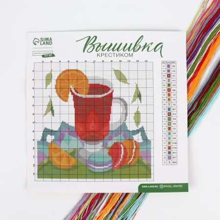 Cross -embroidery with a “spicy taste” cross, a set for creativity, a set for creativity, 25 x 25 cm-2