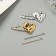 Invisibility for hair "Beatrice" (set 10 pcs) heart, 5 and 5.5 cm, silver gold