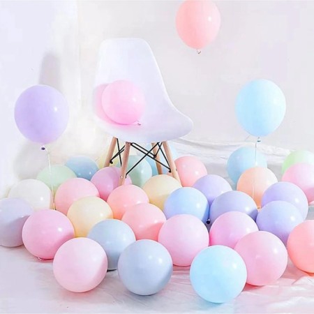 Latex ball 12 "Makarun", set 50 pcs, pink color-2