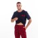 Male Home suit (T -shirt and trousers), red color, size 58