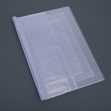 PVC liner for documents, 3 sets, transparent color