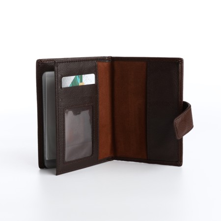 Cover for car documents and passports for magnet, brown color-4