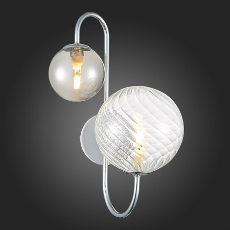 Sconces st. SL1124.101.02. Vinetto. 2x5 watts, G9, 4000k, 19.5x36 cm, chromium color-2