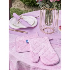 Варежка-прихватка Lovely flower, размер 18х30 см, цветы, розовый