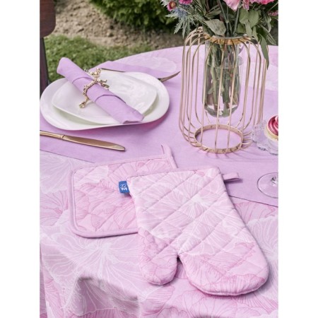 Lovely Flower's mittens and size, size 18x30 cm, flowers, pink