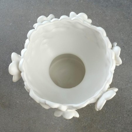 Kashpo - Vase "Boy with Venochka" White, 19x19cm-3
